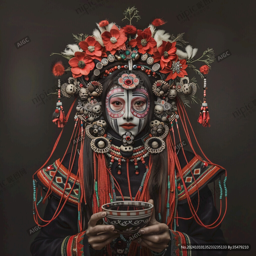 半面妆人物