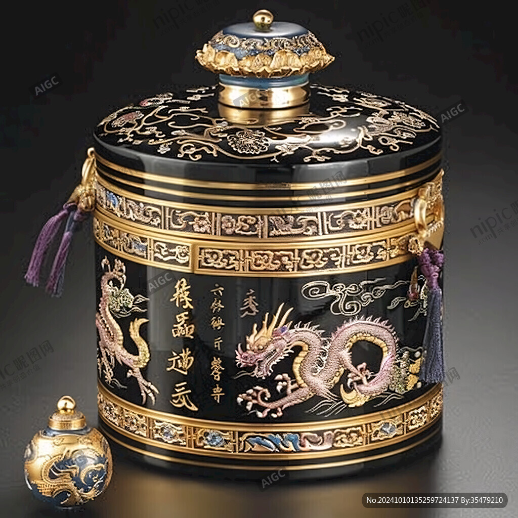 描金茶叶罐