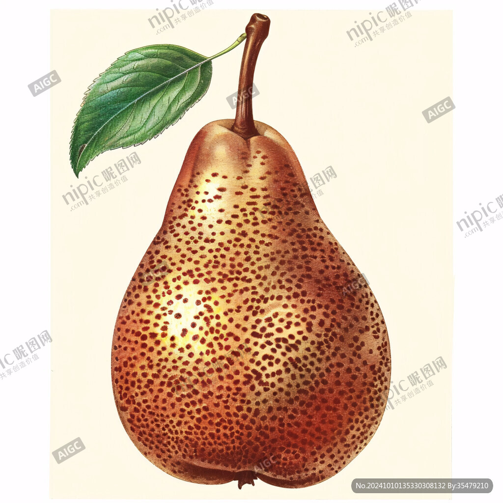 黄金梨插画