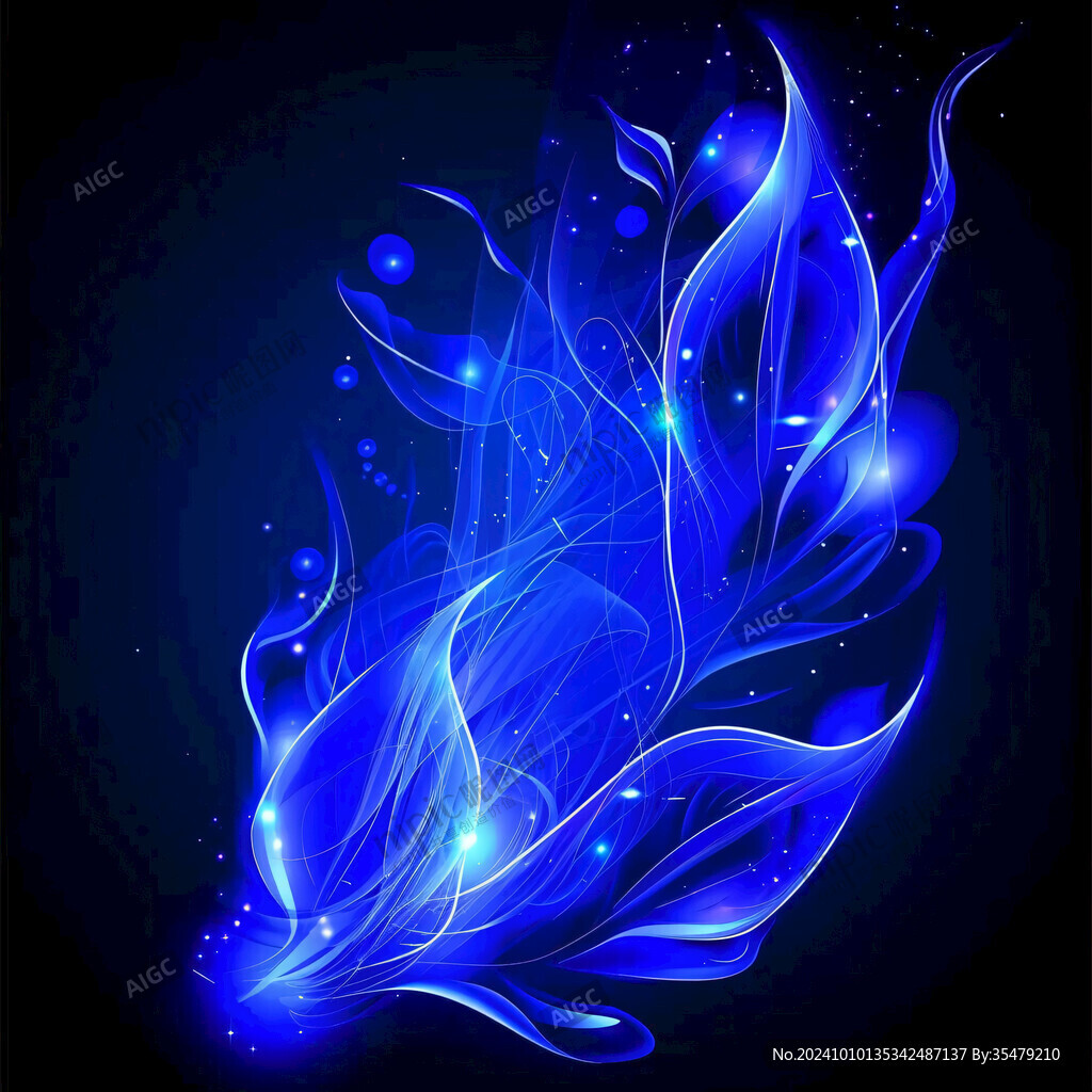 深蓝色浪漫深邃花纹