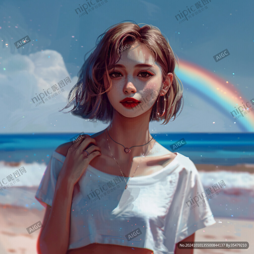 美女潮流插画