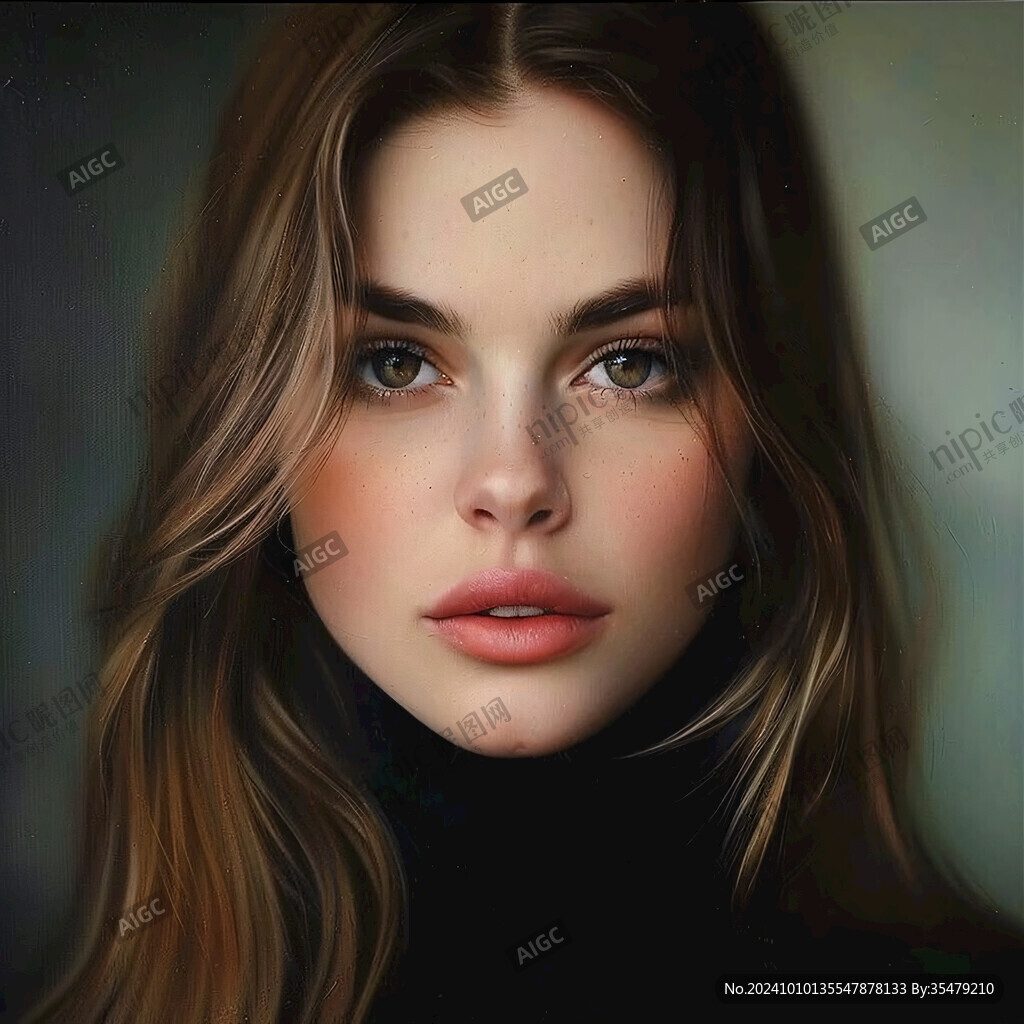 数字肖像插画