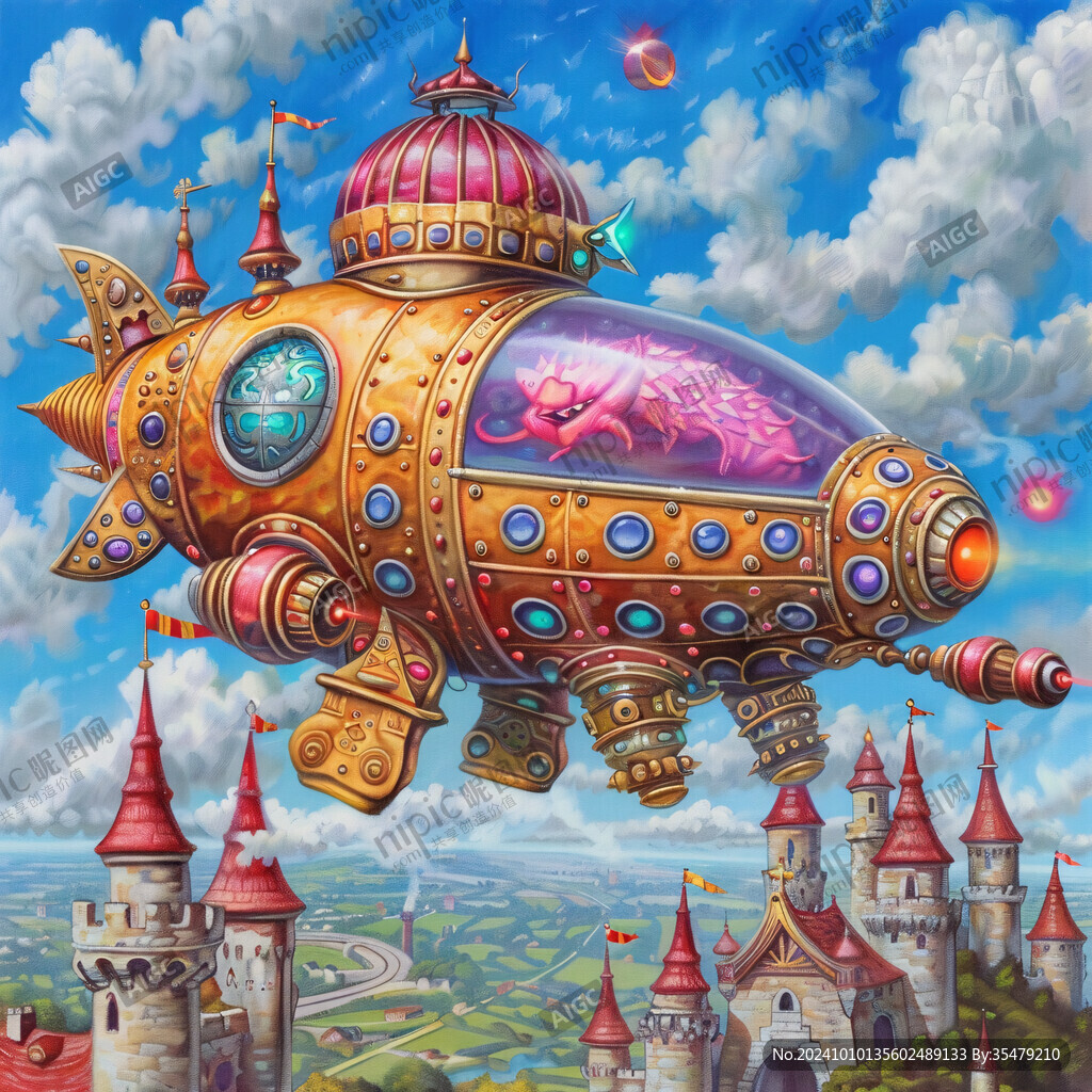 梦幻城堡插画