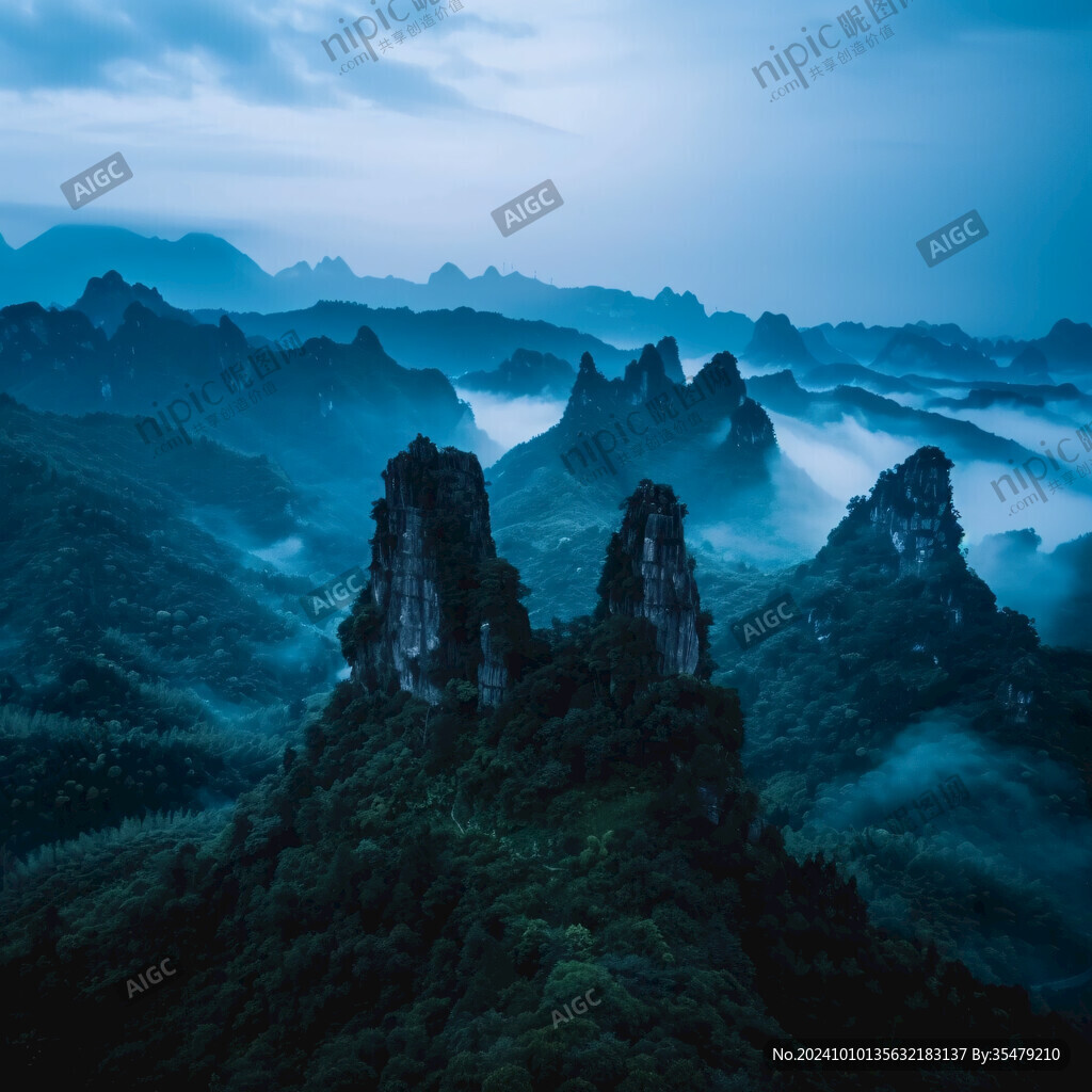 水墨狼牙山