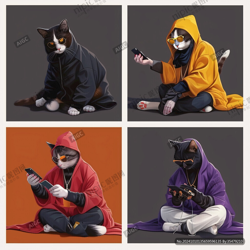猫咪拟人形象设计