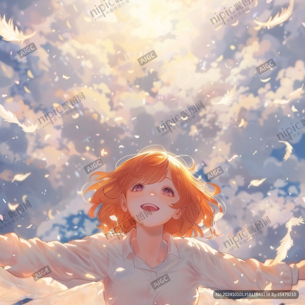 少女和鸽子插画