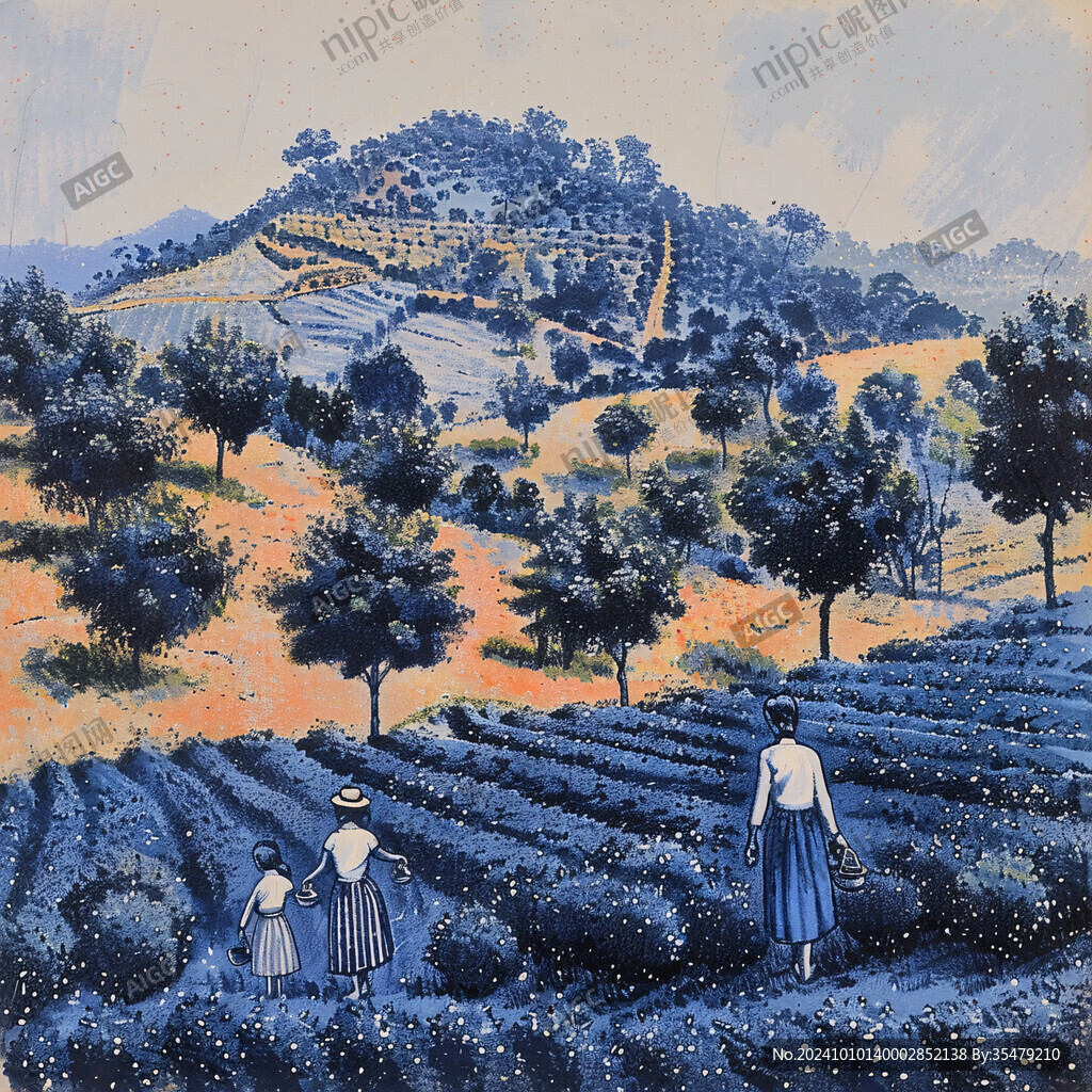 采茶装饰画