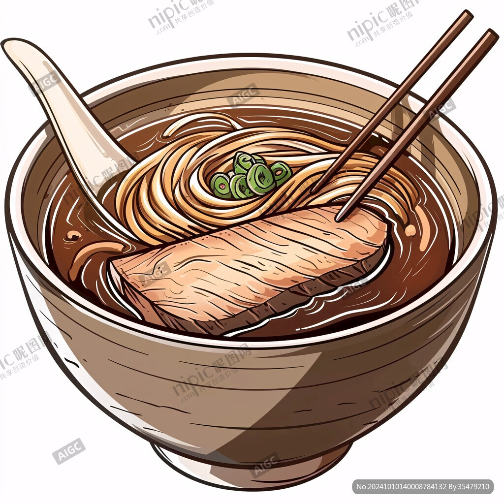 荞麦面插画