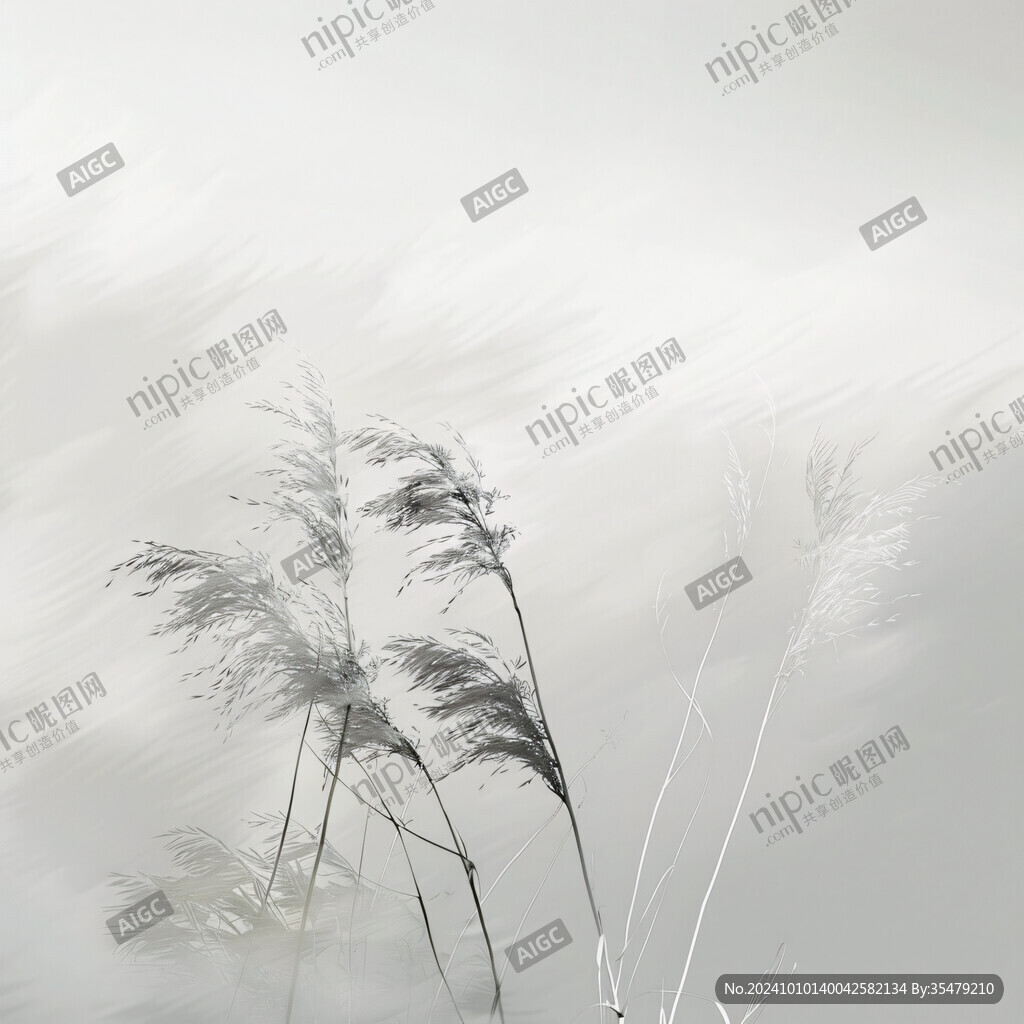 画意芦苇光影背景