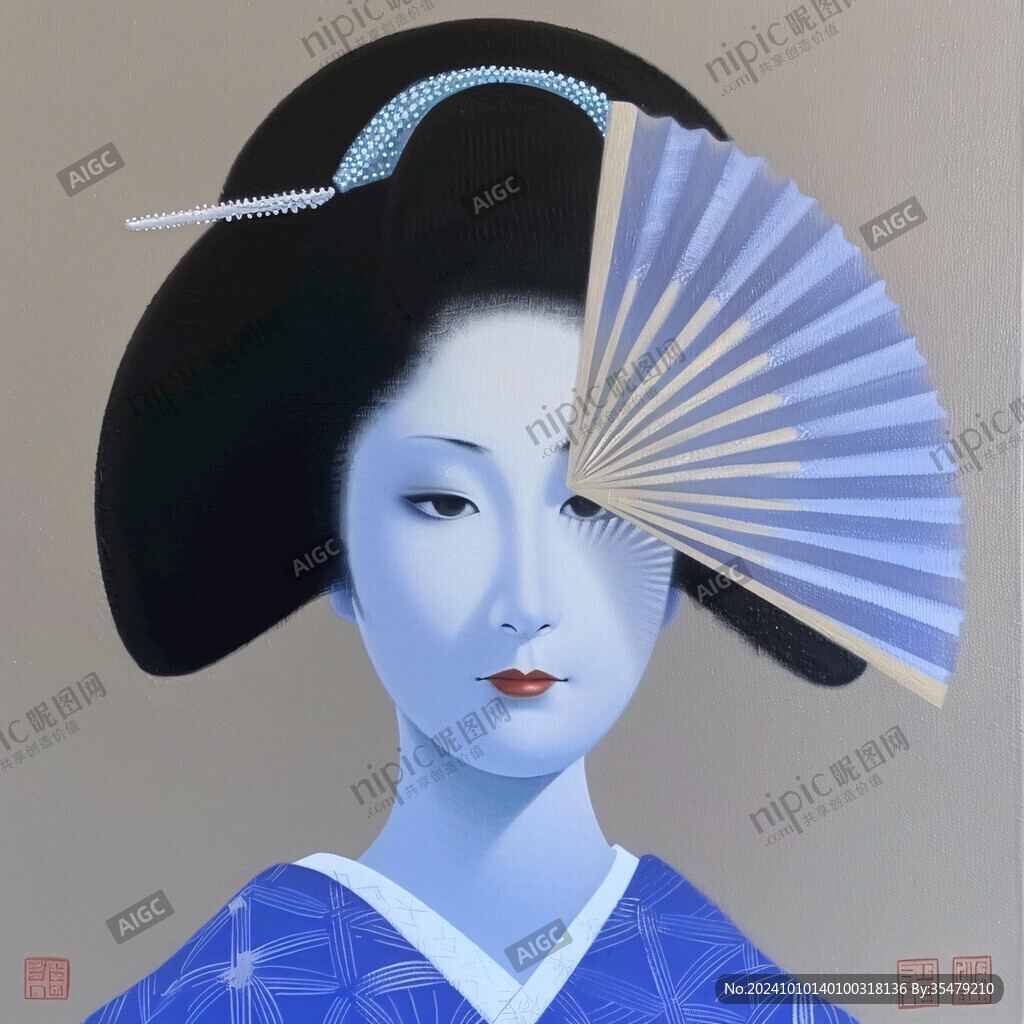 艺伎美女图