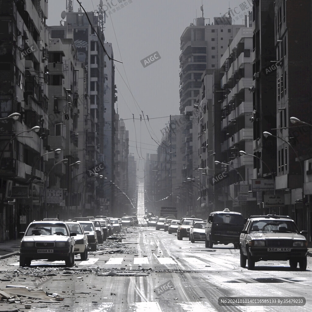 雪景景观城市街道雪景
