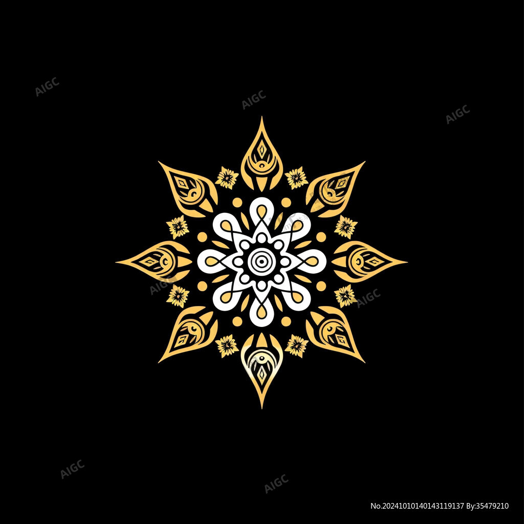 金色的花logo