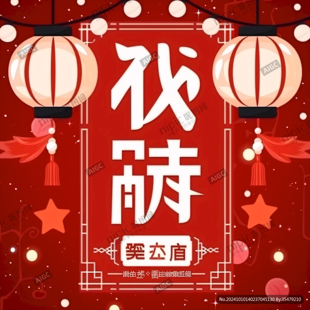 猜灯谜吊旗