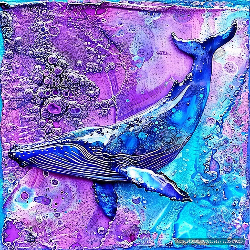 鲸鱼立体画