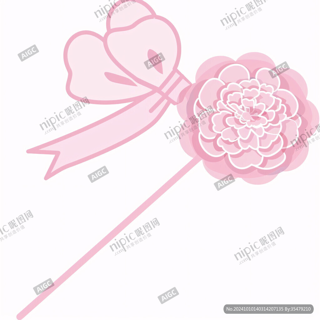 手绘一朵粉色玖瑰