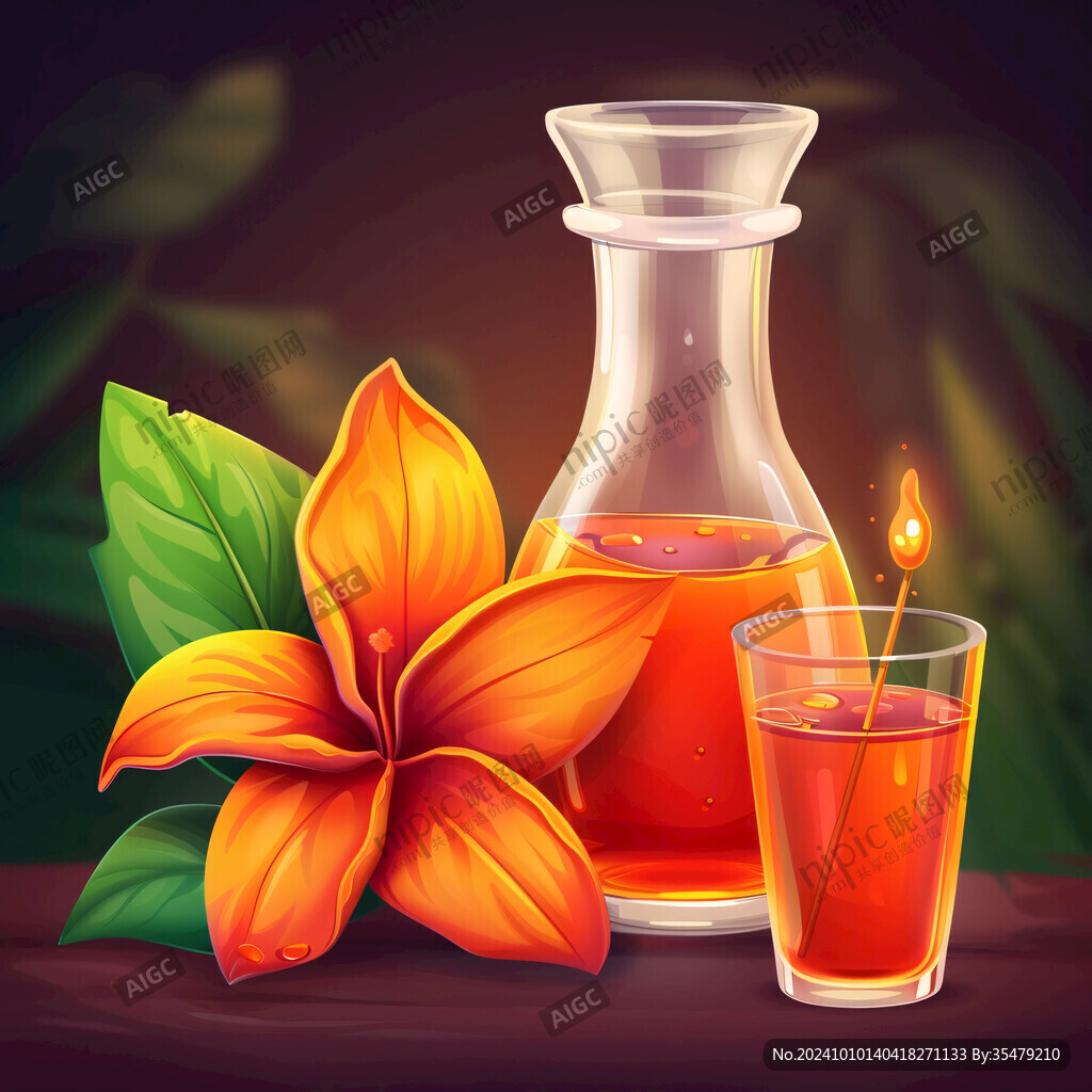 植物油插画