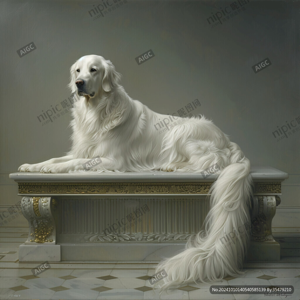 狗狗写实插画