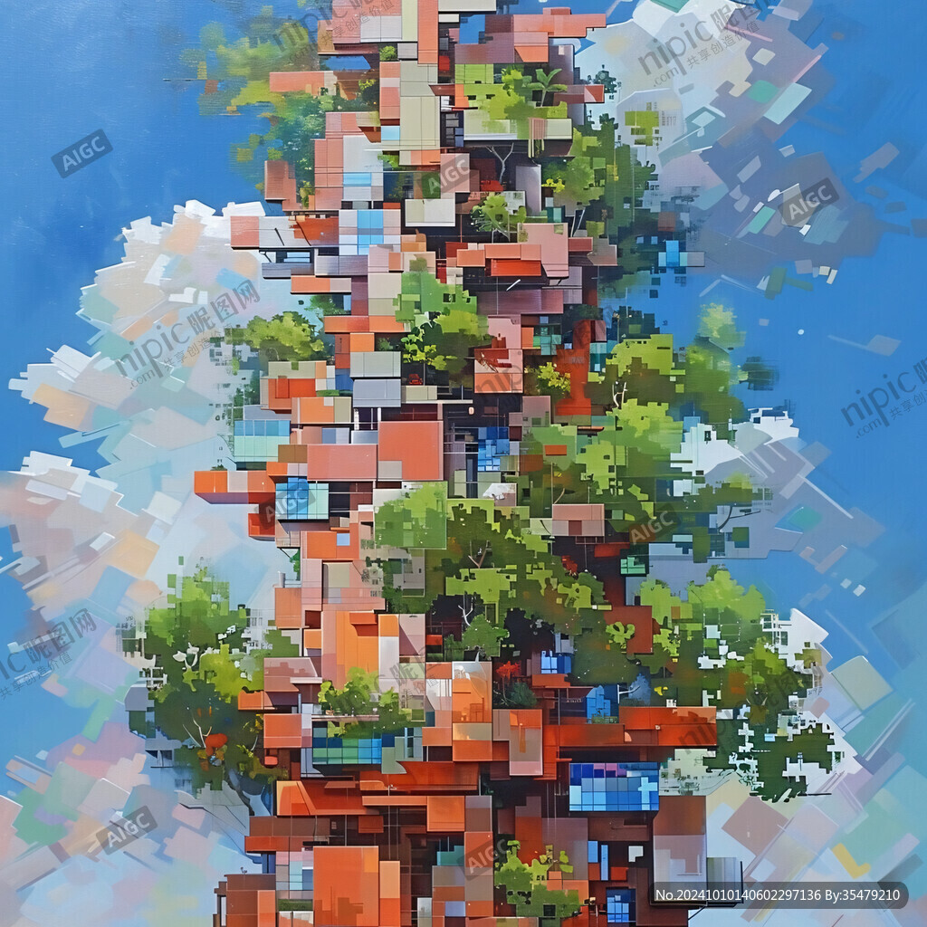 3d立体抽象树
