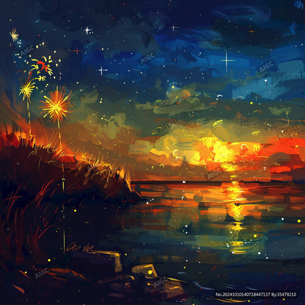 星月河幻想插画