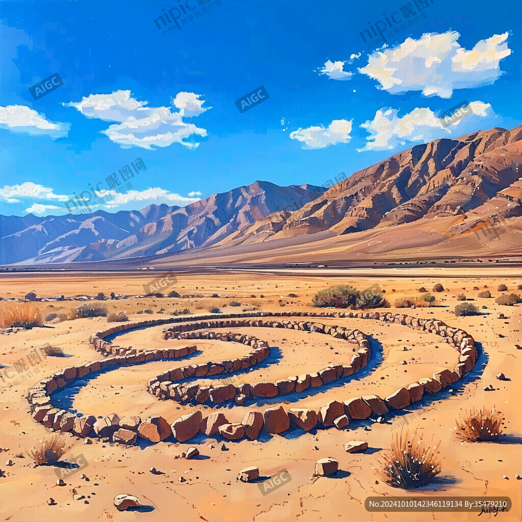 太极图形地面