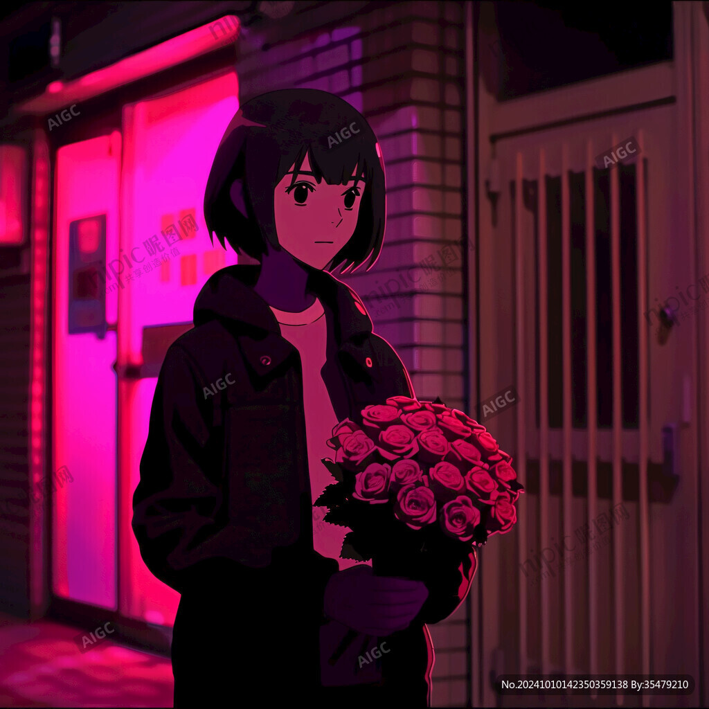 日韩厚涂插画