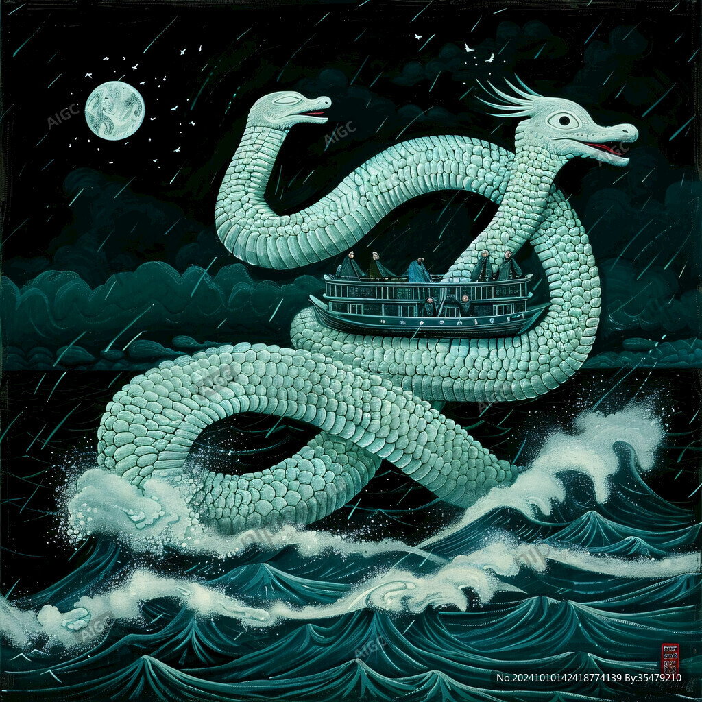 蛇年月份系列插画