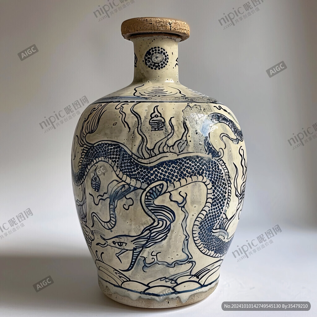 酒瓶龙纹