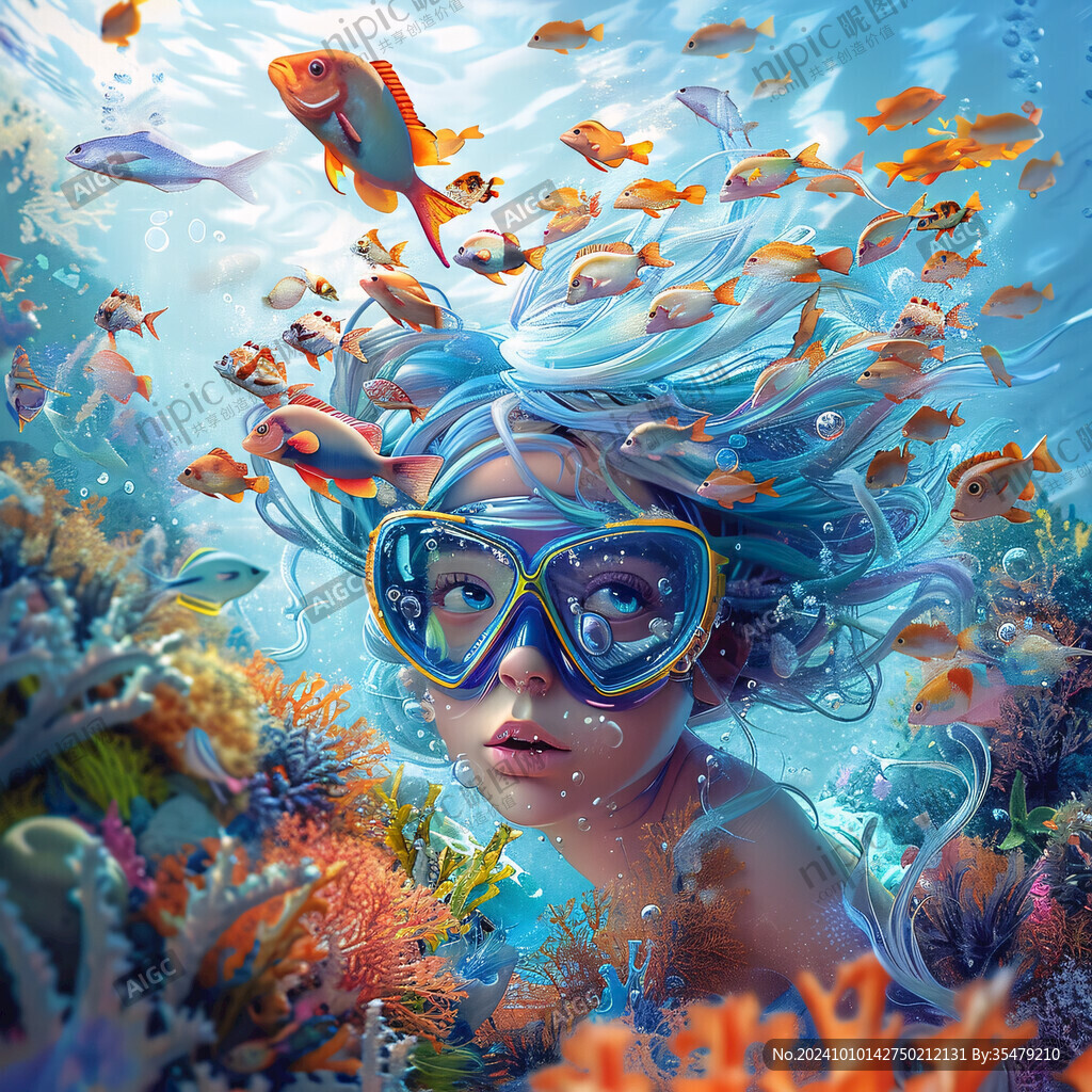 海底世界唯美女孩