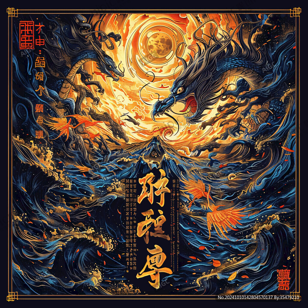 国潮风蛟龙得水