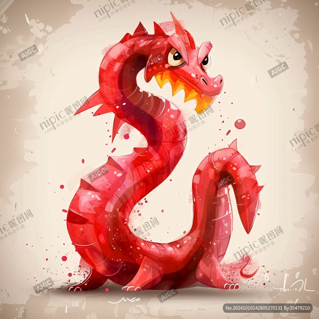 卡通插画龙素材