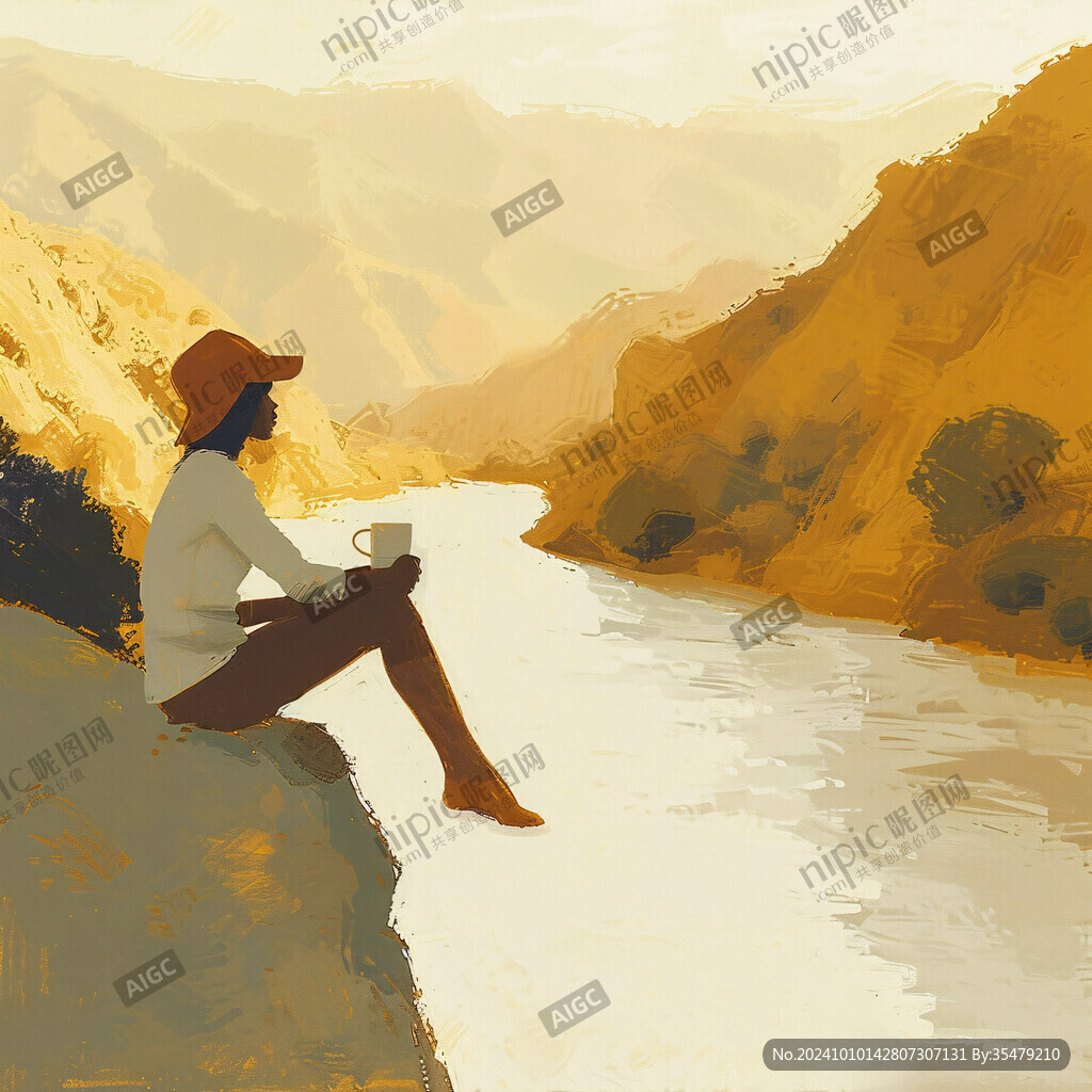 黄河母亲插画