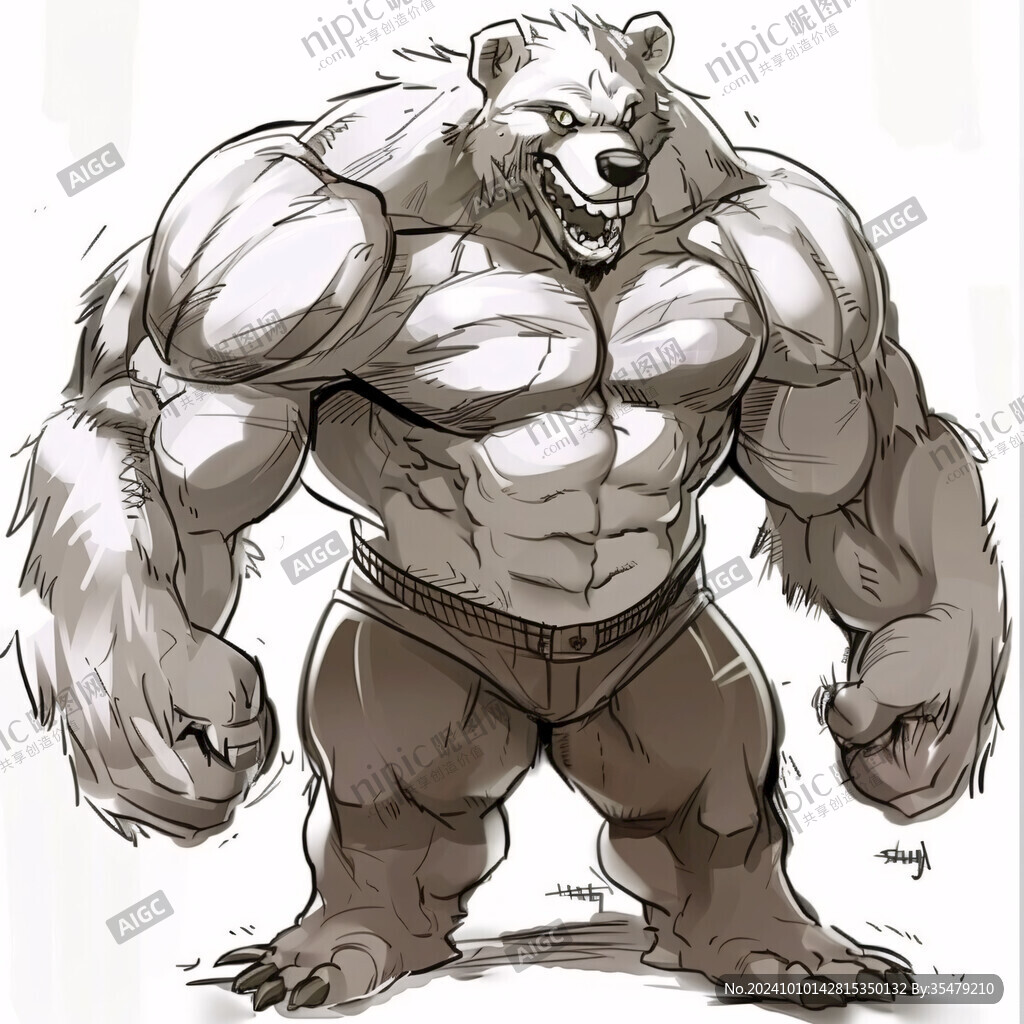 雄壮的动物插画