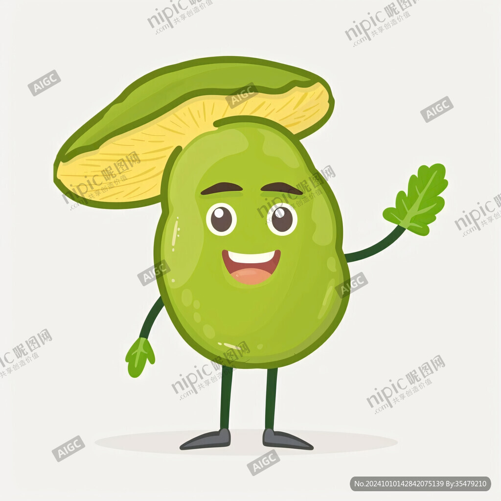绿豆卡通插画