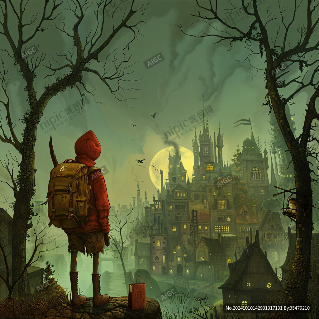梦幻城堡插画