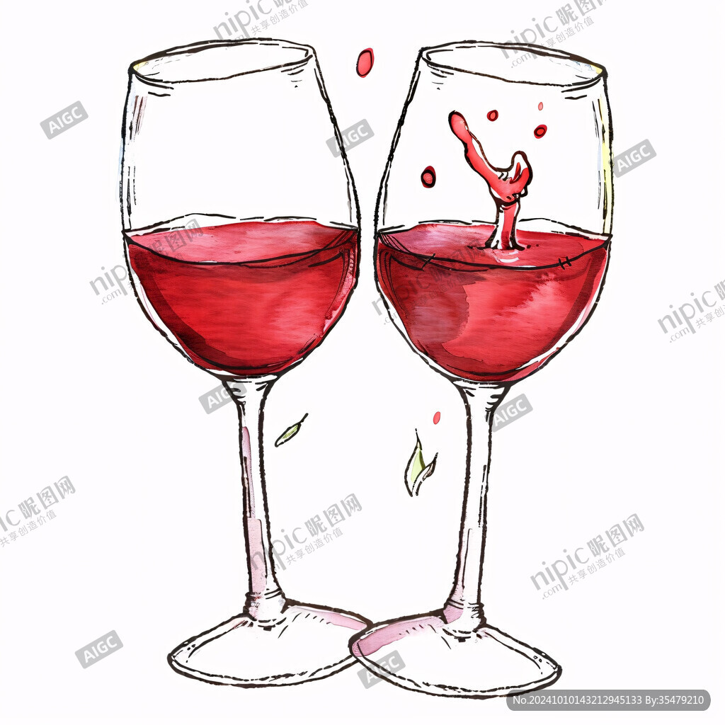酒杯插画
