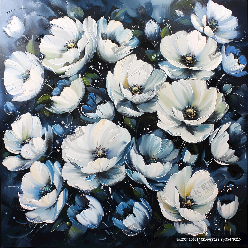 3d立体花卉油画