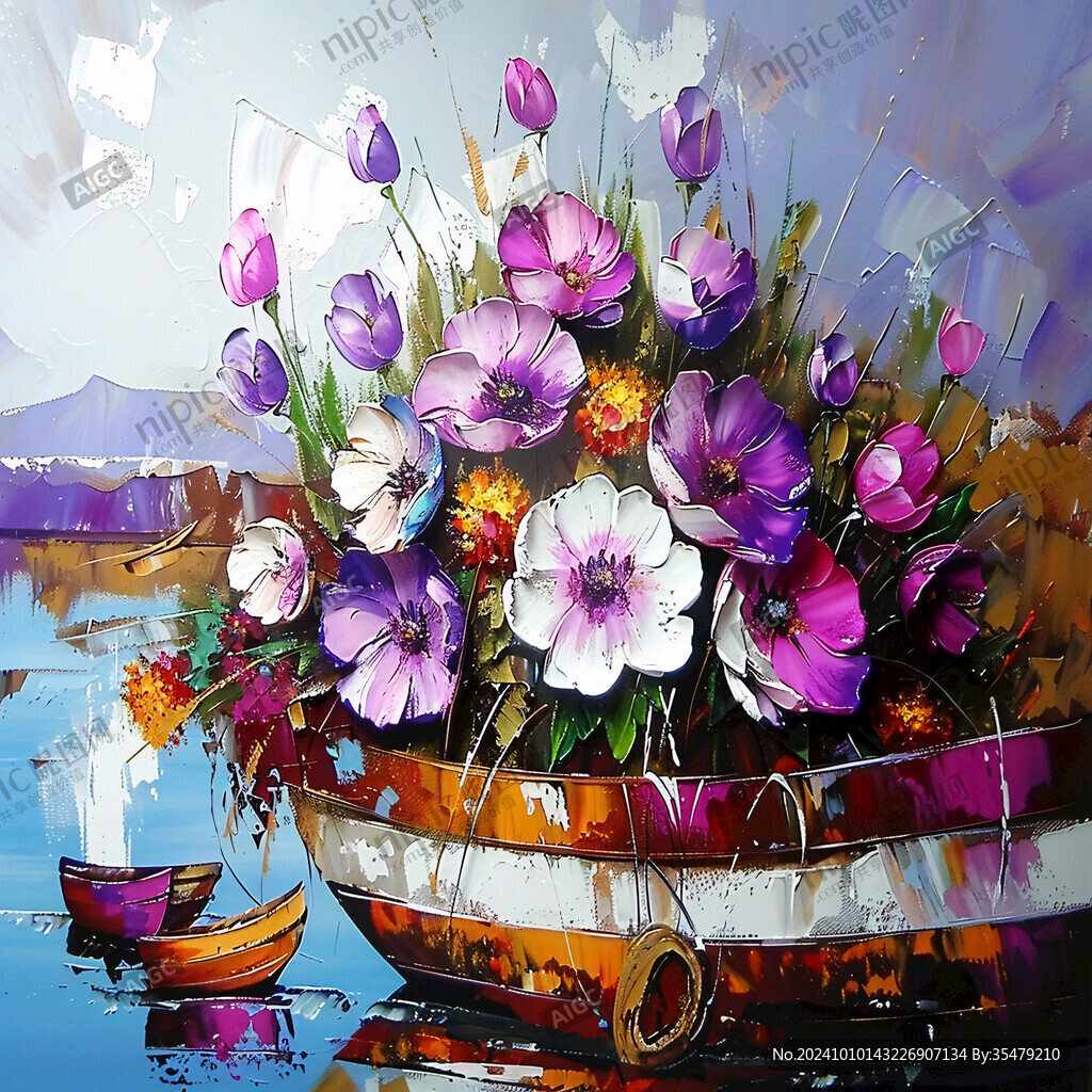 3d立体花卉油画