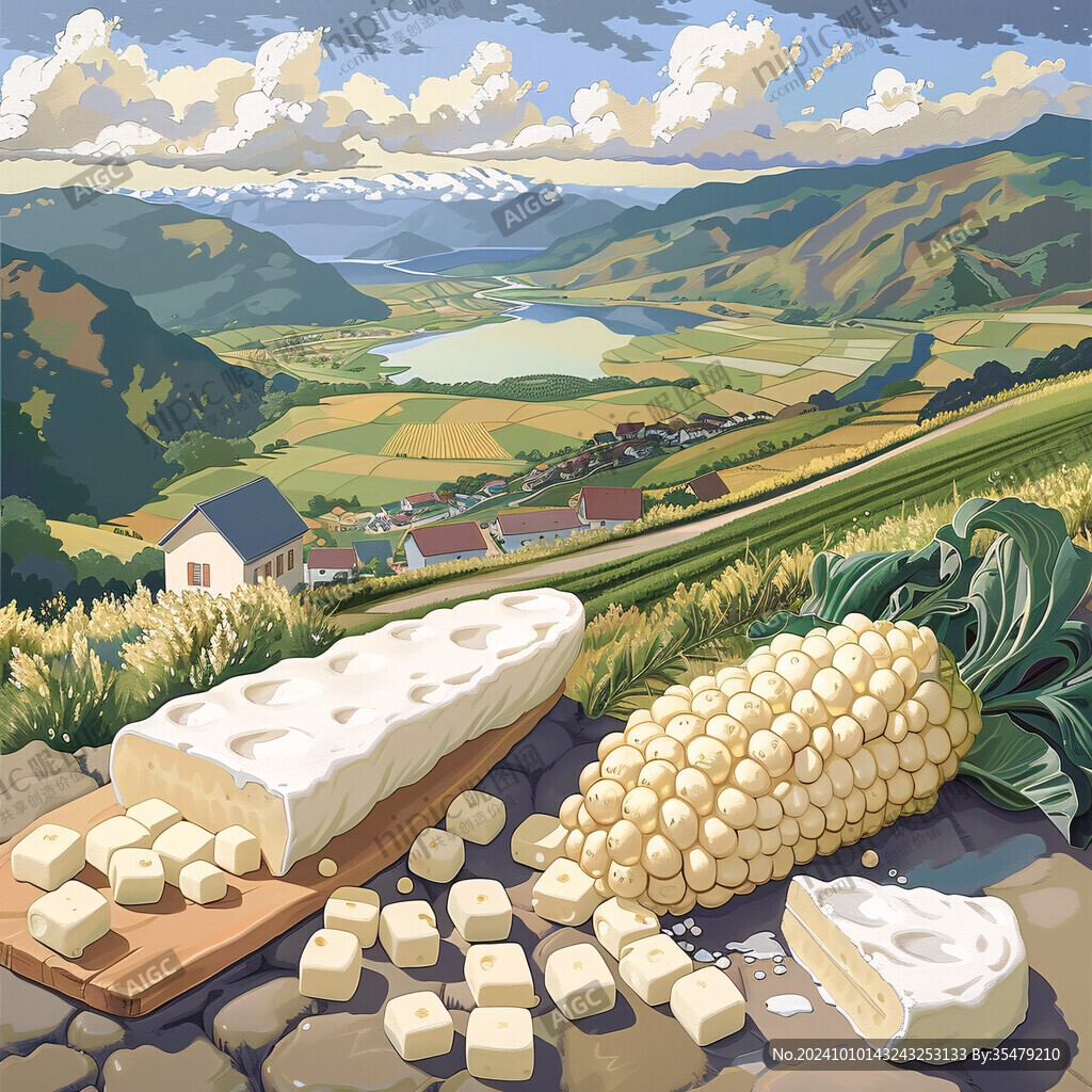 乡村场景插画