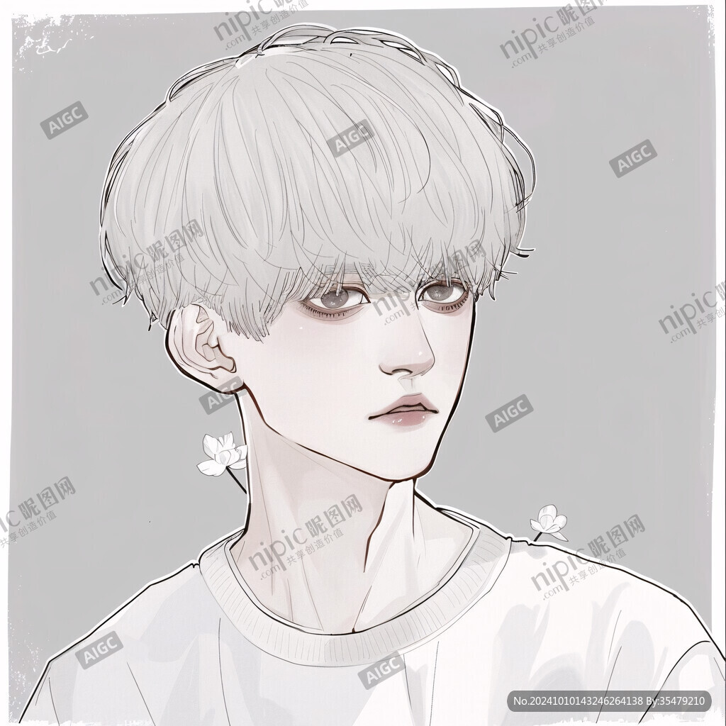 男生头像插画