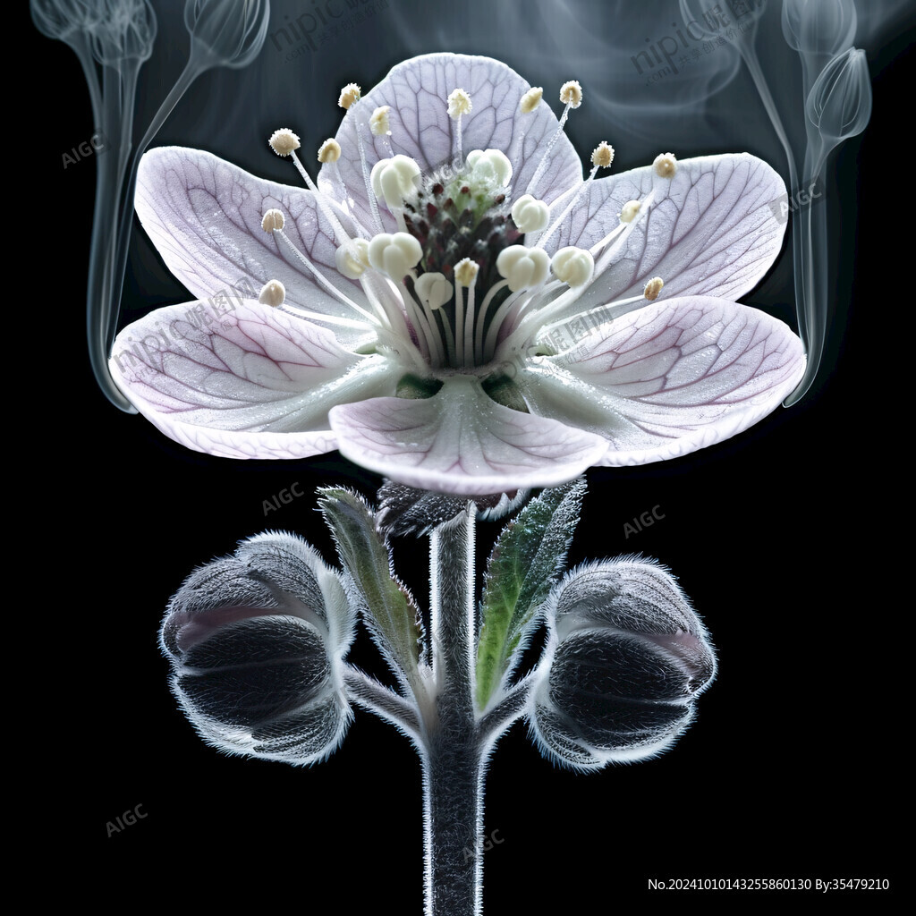 烟雾花朵素材