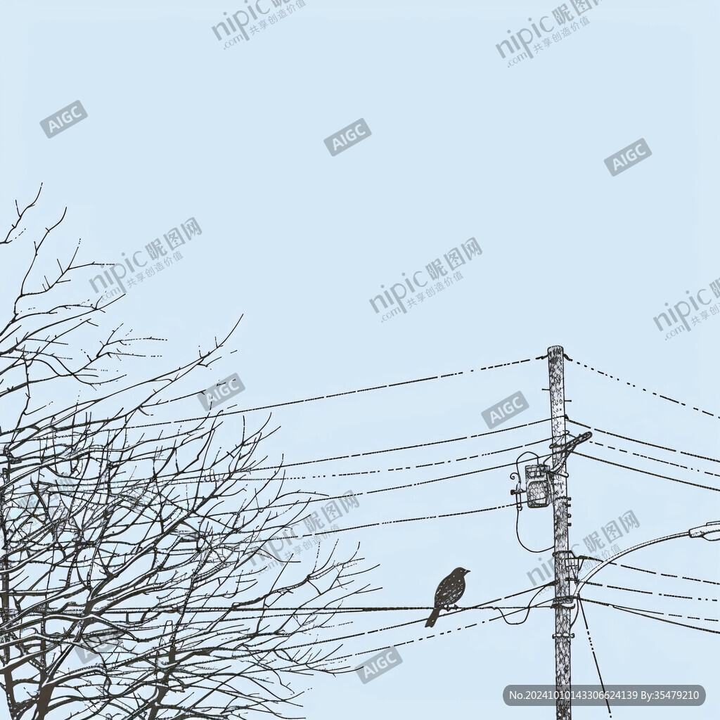 电线与小鸟