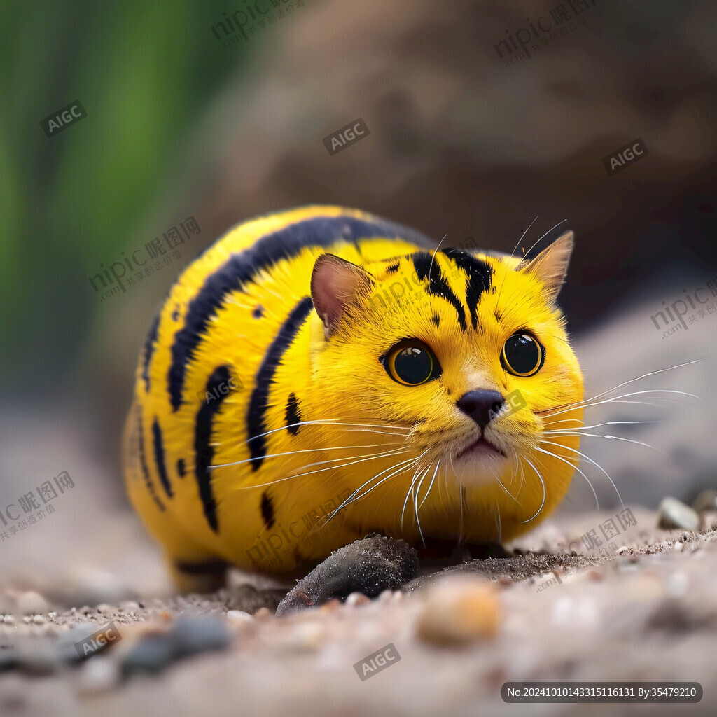 写实猫毛茸茸宠物插画