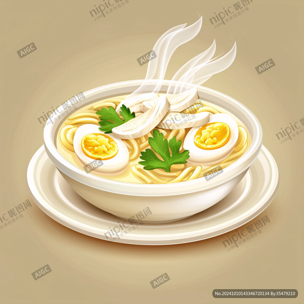 鸡蛋面插画
