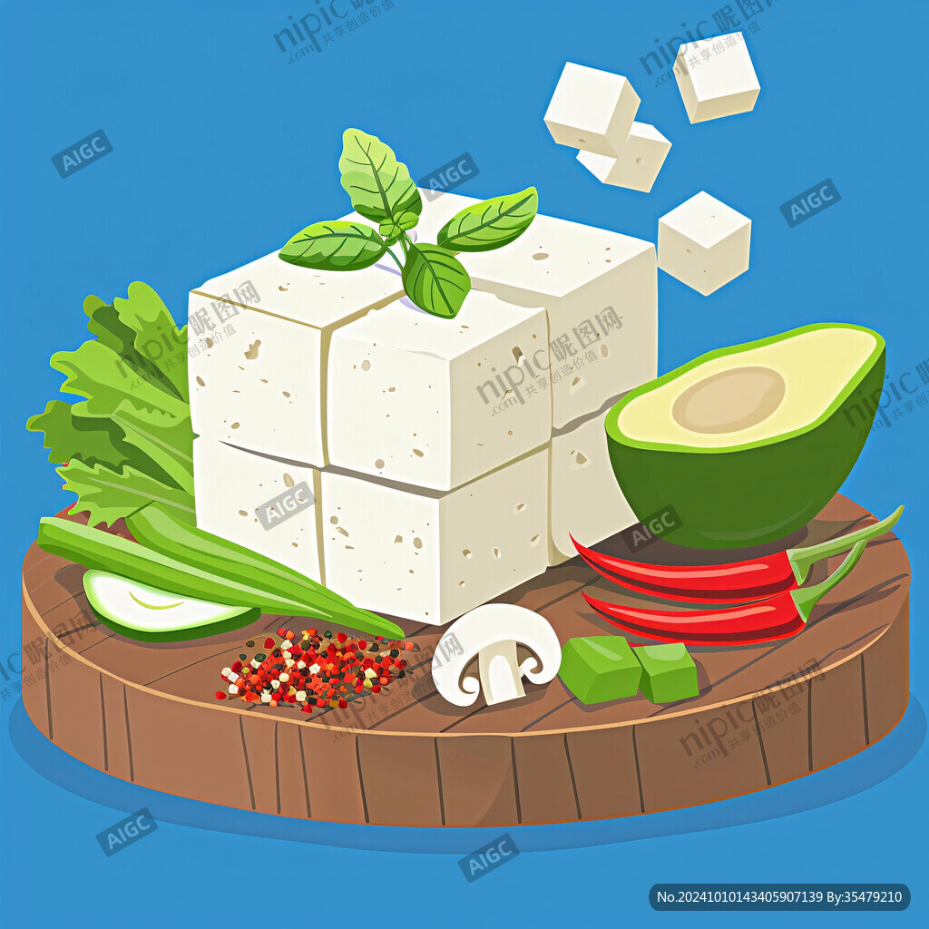 手工豆腐插画