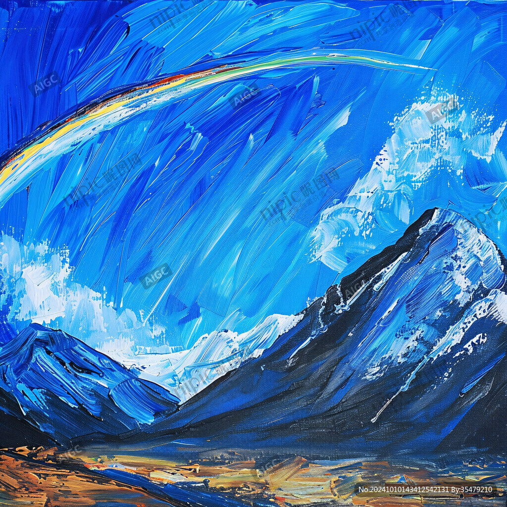 珠穆拉玛峰插画