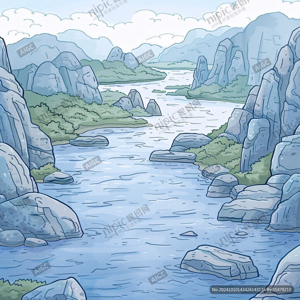 山川河流大理石