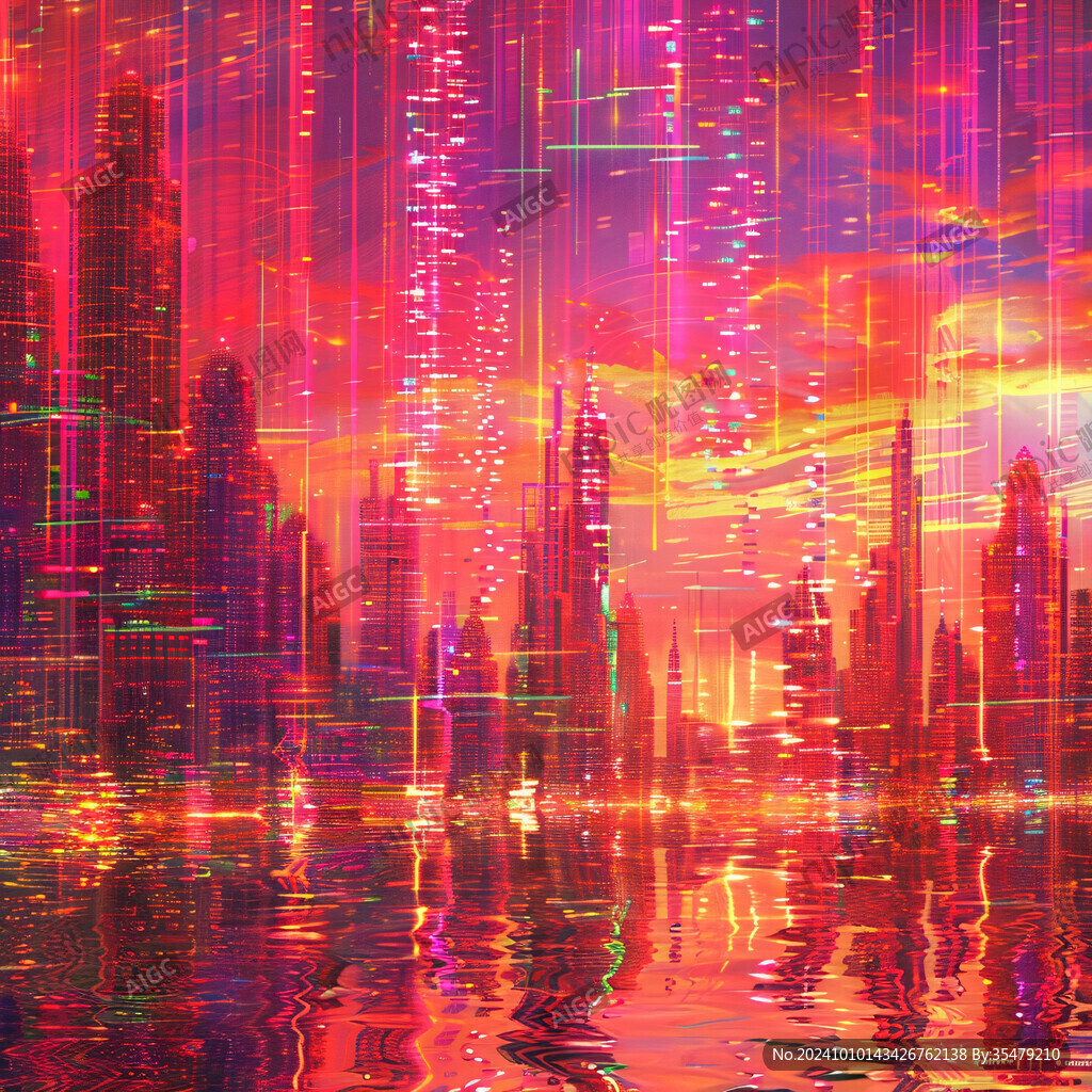 数字艺术城市景观