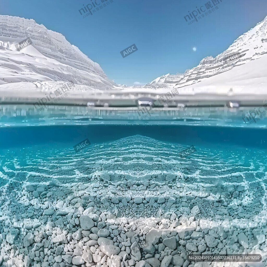 冰山湖泊冰蚀湖