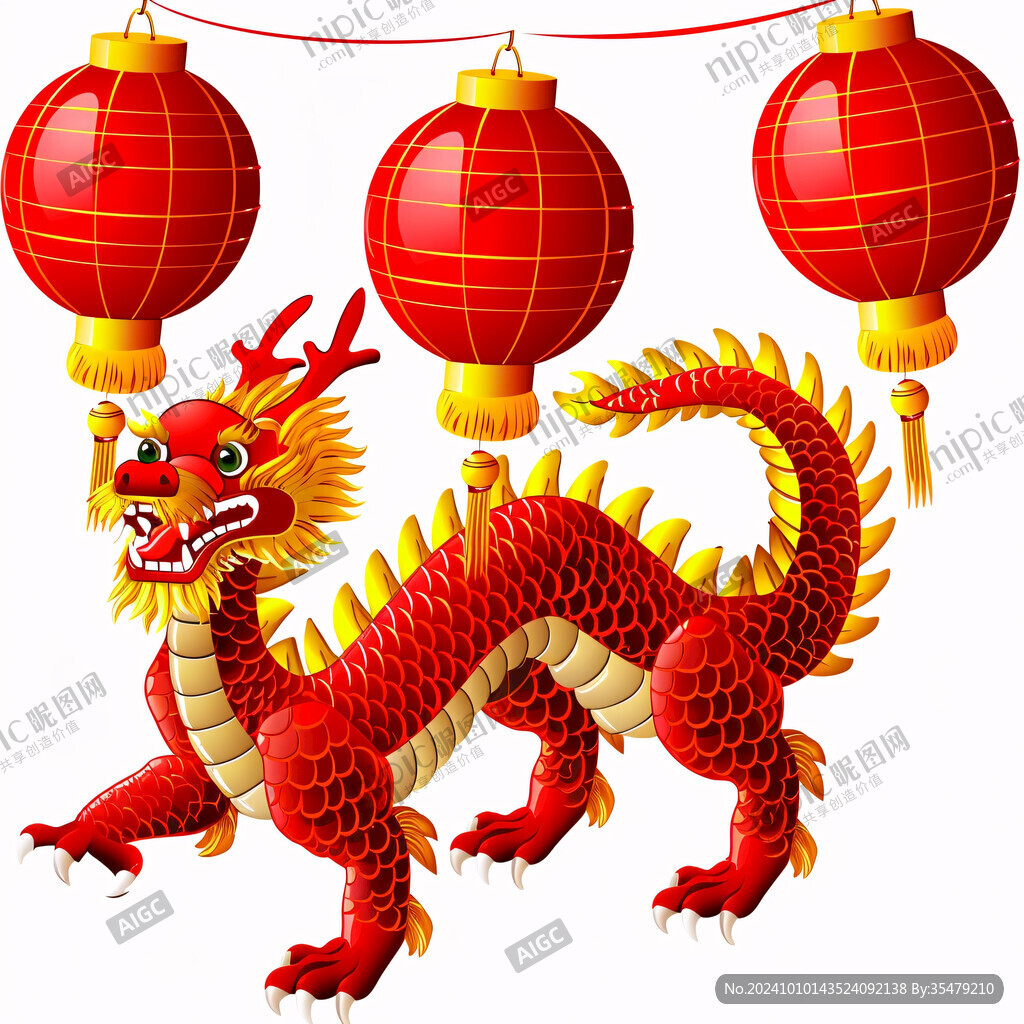中国结卡通龙