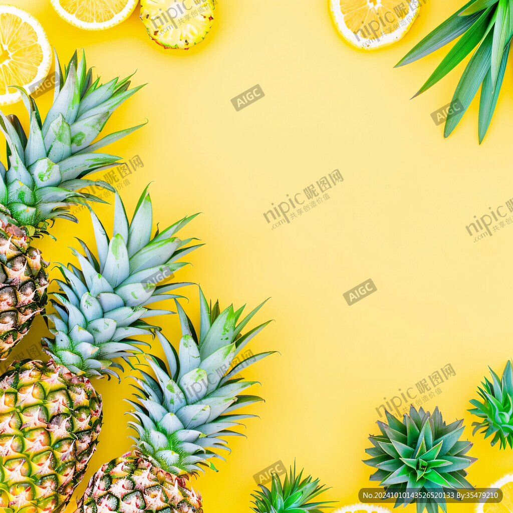 菠萝海报素材